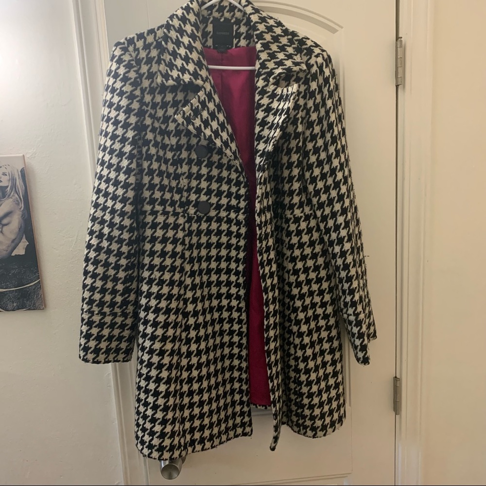 Express houndstooth coat